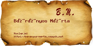 Bárányos Márta névjegykártya